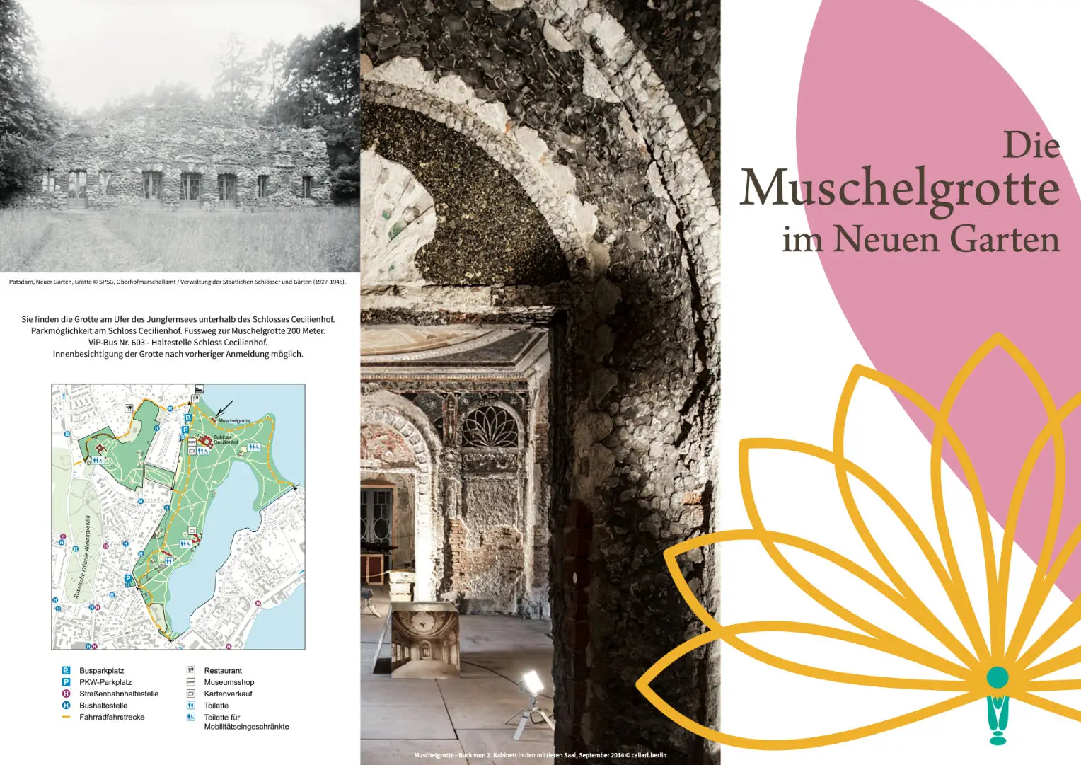 Poster zur Muschelgrotte im Neuen Garten Potsdam